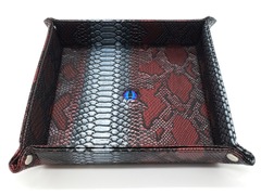 Old School RPG Dragon Eye Rolling Tray: Spectral Red & Silver