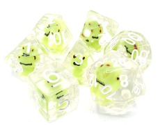 Old School 7 Piece DnD RPG Dice Set: Animal Kingdom - Froggy Time