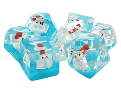 Old School 7 Piece DnD RPG Dice Set: Animal Kingdom - Holiday Duck