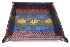 Old School RPG Dragon Eye Rolling Tray: Spectral Blue & Gold