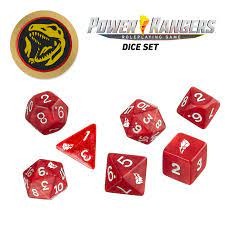 Power Rangers RPG - Dice Set - Red