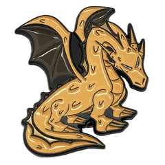 Old School Dice: Collectible Pins - Bronze Dragon