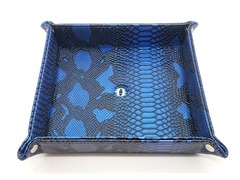 Old School RPG Dragon Eye Rolling Tray: Spectral Blue & Silver