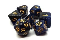 Old School RPG Dice Set: Galaxy - Deep Blue & Black
