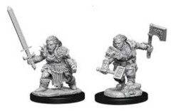 Deep Cuts Unpainted Minis - Female Dwarf Barbarian