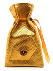 Old School Dice: Dragon Eye Dice Bag - Gold