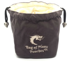 Old School Dice: Bag of Many Pouches Dice Bag - Gray