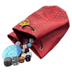 Large Dragonhide Dice Bag - Red