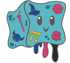 Gelly Cube Pride Pin: Poly