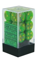 Vortex Slime with Yellow 12ct 16mm D6 Dice Block (CHX27715)