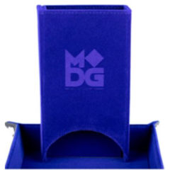 Fold Up Velvet Dice Tower - Blue (Metallic Dice Games)