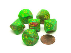 Vortex Malachite Green w/Yellow D10 Set (10) CHX 27255