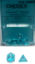 7Ct Set Translucent Mini-Polyhedral Teal/White (CHX23065)