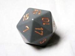 34mm Opaque d20 Dark Grey w/copper - XQ2020