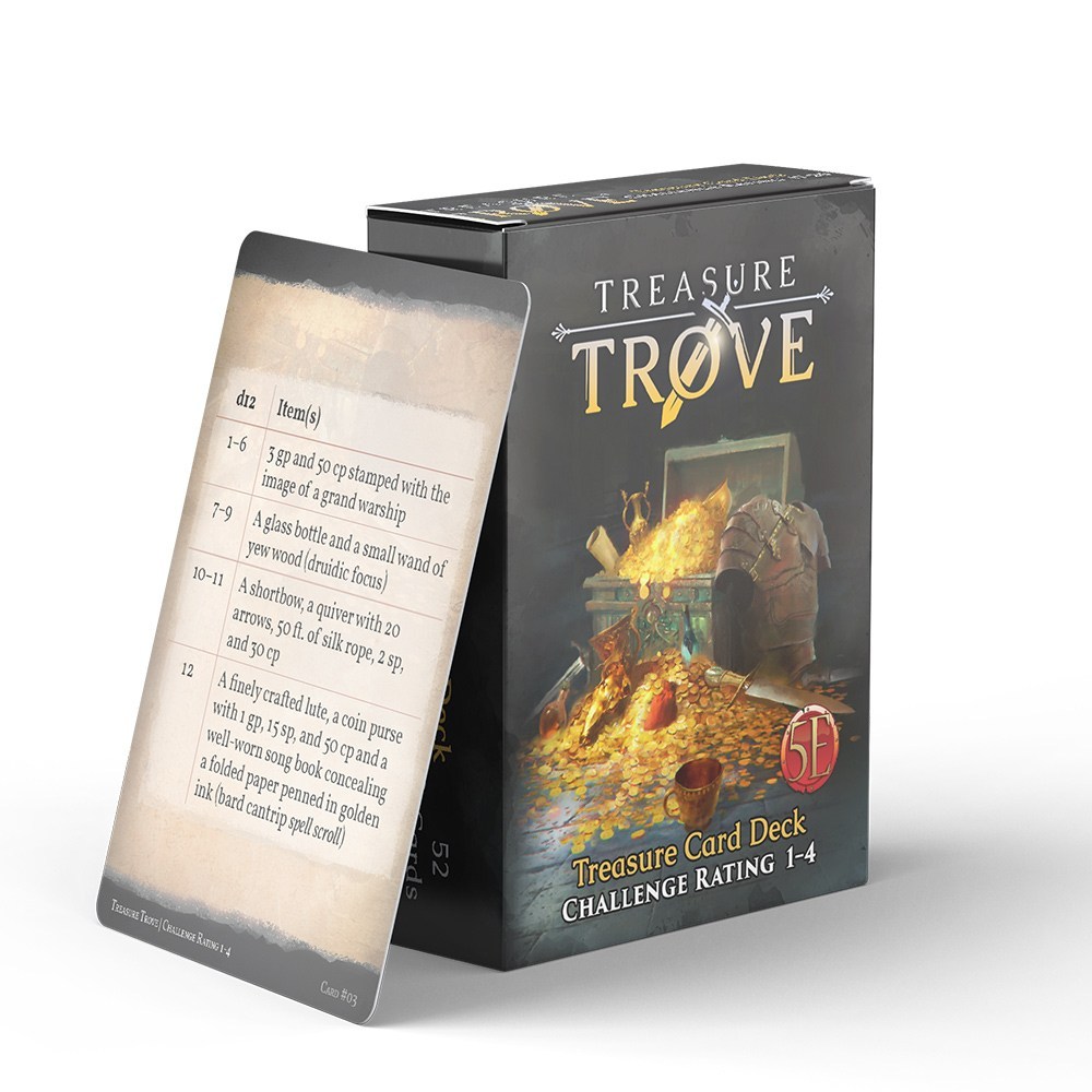 5th Ed Treasure Card Deck Rating 1-4