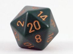 34mm Opaque d20 Dusty Green w/copper - XQ2015
