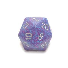 34mm Speckled d20 Silver Tetra - XS2004