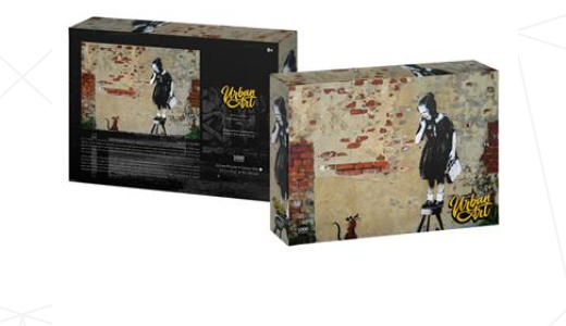 Puzzle: Urban Art Graffiti - Banksy Girl on a Stool
