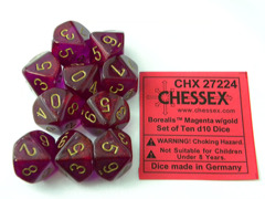Borealis D10: Magenta with Gold (10) CHX 27224