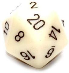 34mm Opaque d20 Ivory / Black - XQ2000