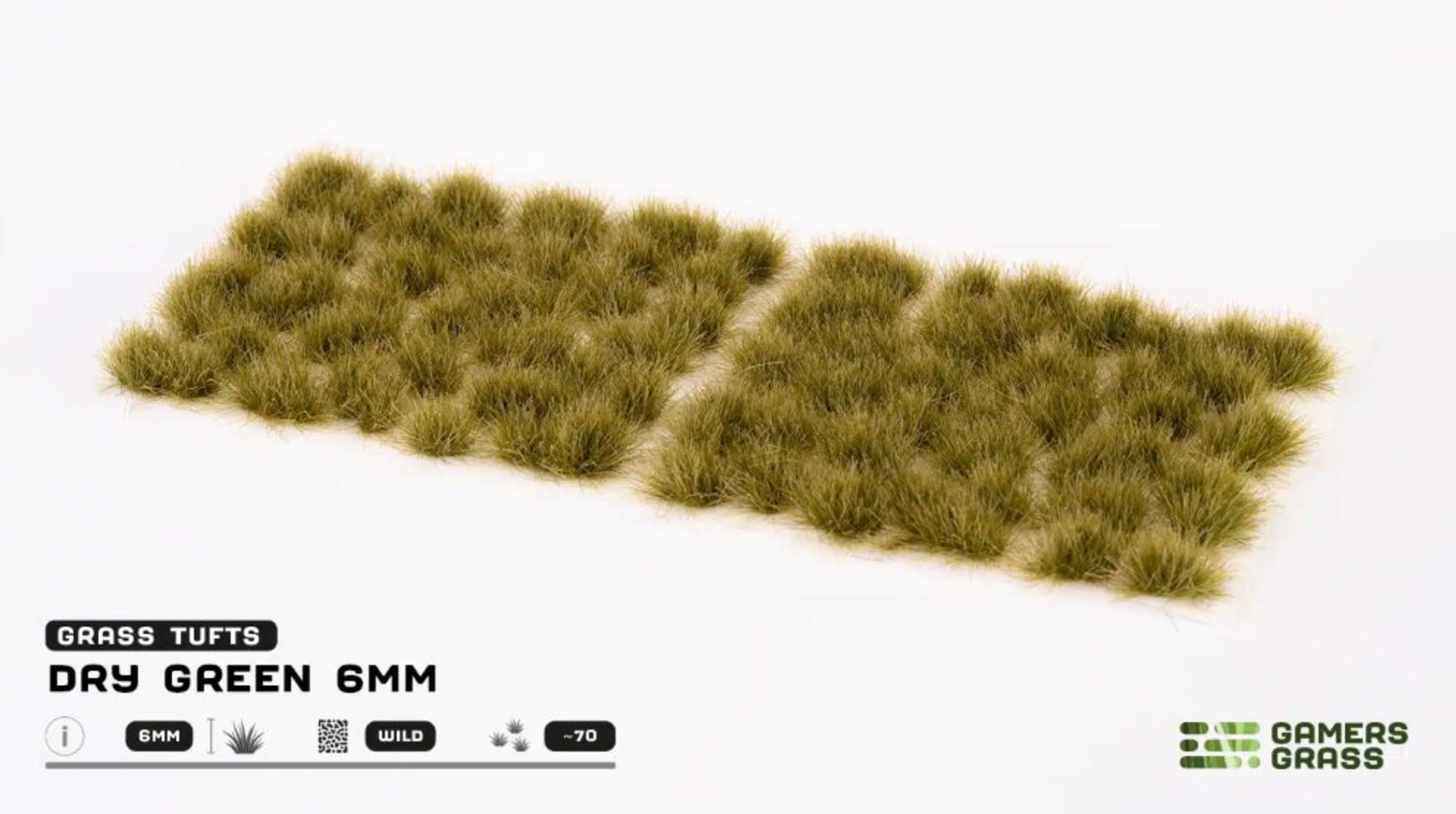 6mm Dry Green Wild Grass Tufts