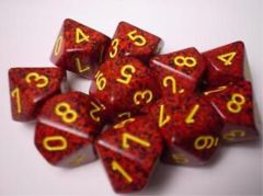 Mercury Speckled - Ten Sided Die d10 Set (10) CHX 25123