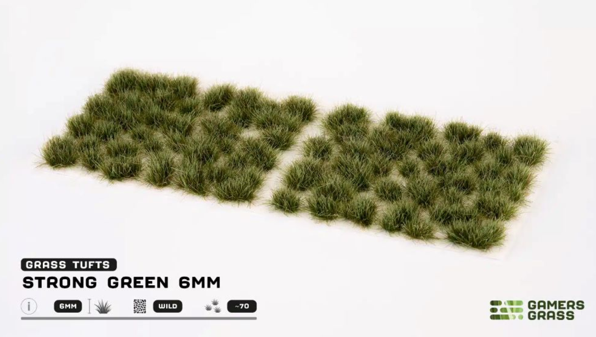 6mm Strong Green Wild Grass Tufts