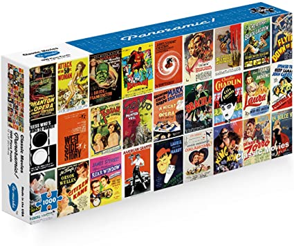 1000 PIECE PANORAMIC CLASSIC MOVIES PUZZLE