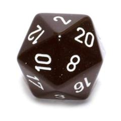 34mm Opaque d20 Black/White - XQ2008