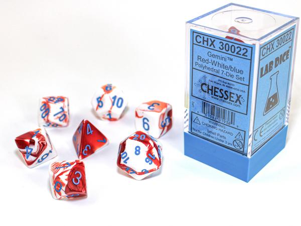Lab Dice - Gemini Red-White/blue CHX 30022