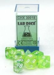 7 Nebula Spring/white Poly Lab Dice Set - CHX 30018