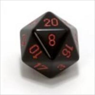 34mm Opaque d20 Black/Red - XQ2018