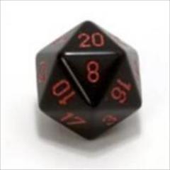 34mm Opaque d20 Black/Red - XQ2018