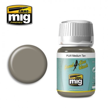 Medium Tan Panel Line Wash Enamel 35ml Bottle