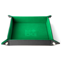 Velvet Folding Dice Tray Green
