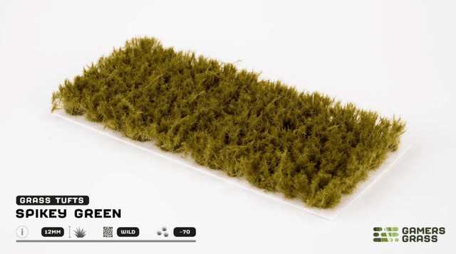 12mm Spikey Green Grass Tufts