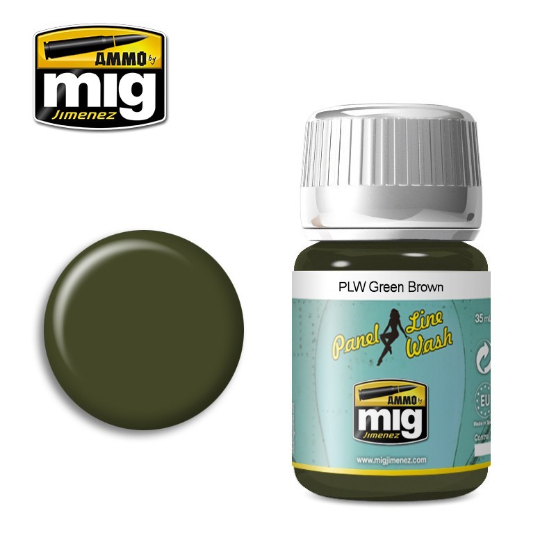 Green Brown Panel Line Wash Enamel 35ml Bottle