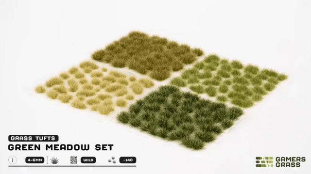 4-6mm Green Meadow Tuft Set