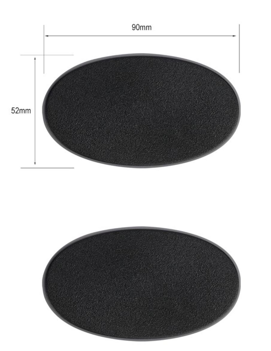 90 x 52mm Oval Bases