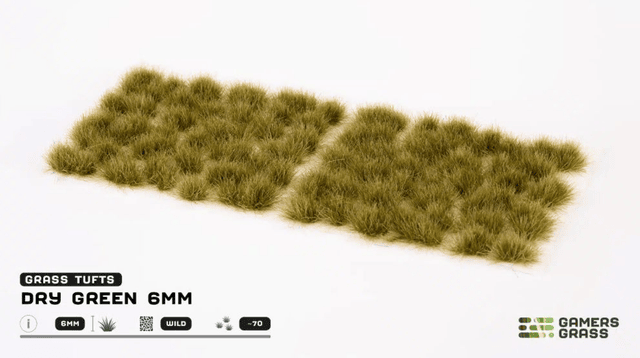 6mm Dry Green Wild Grass Tufts
