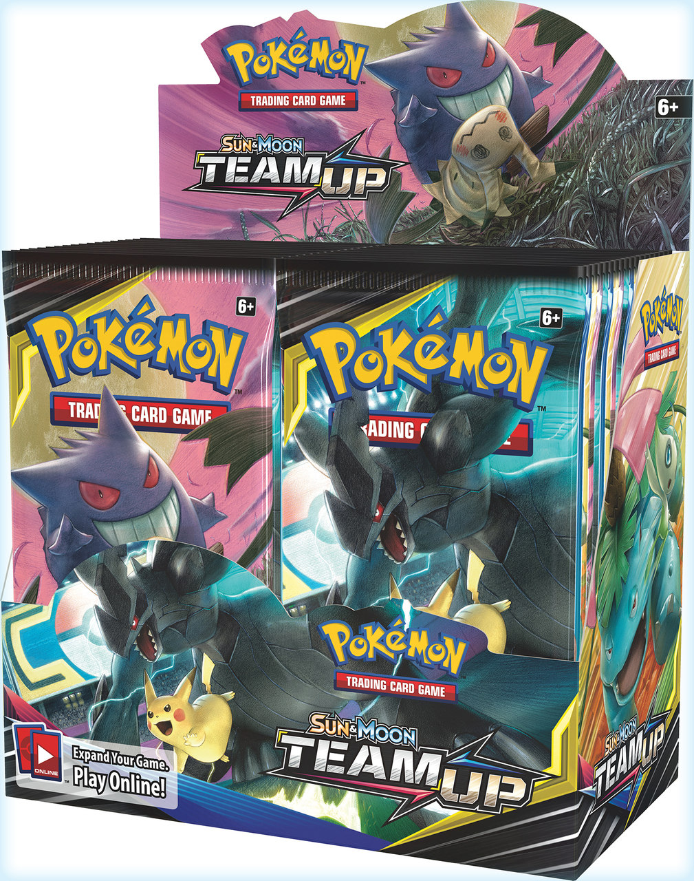 Sun & Moon Team Up Booster Display