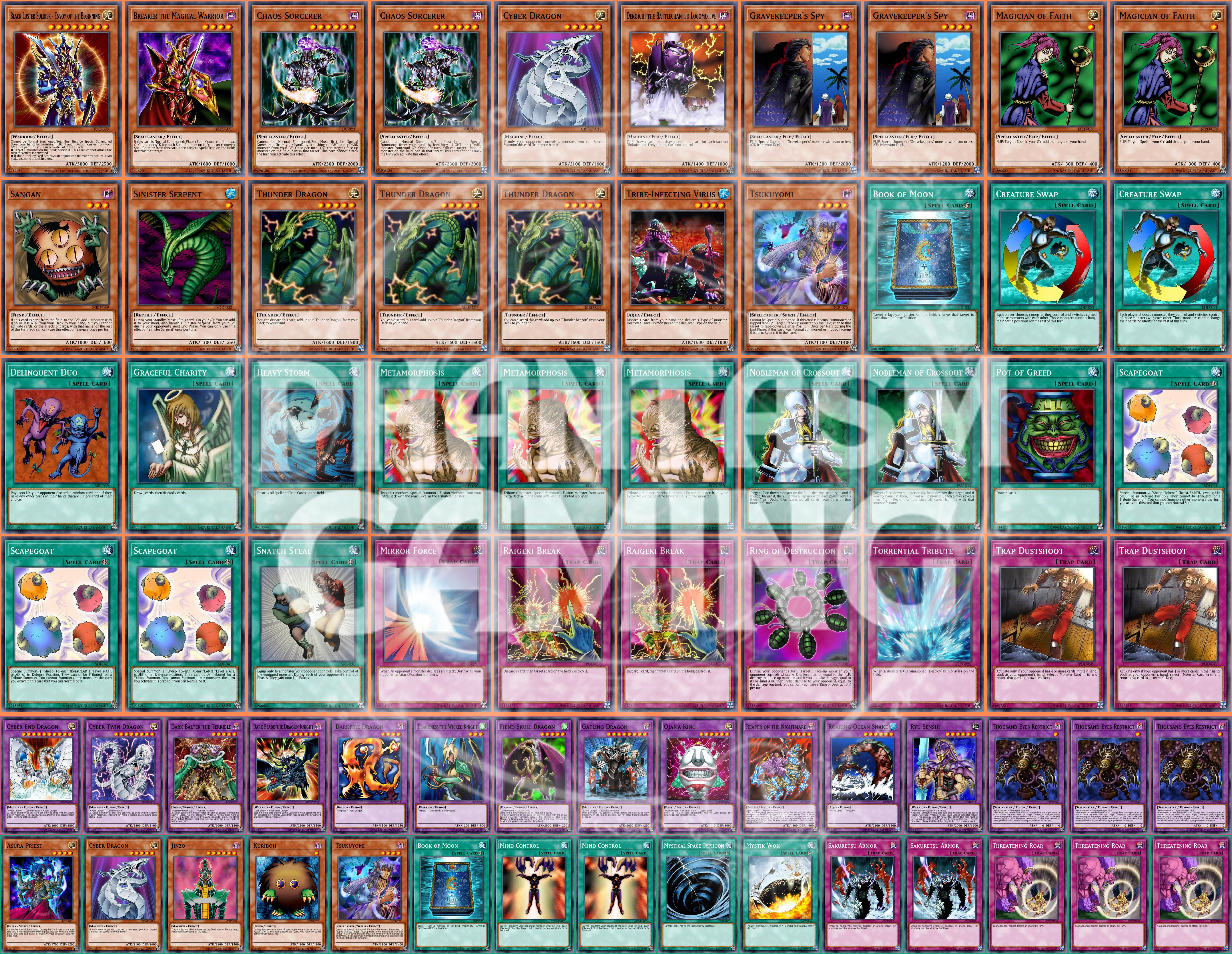 Chaos Control Deck Sorcerer Envoy Beginning Spy Pot Greed Yugioh - Picture 1 of 1