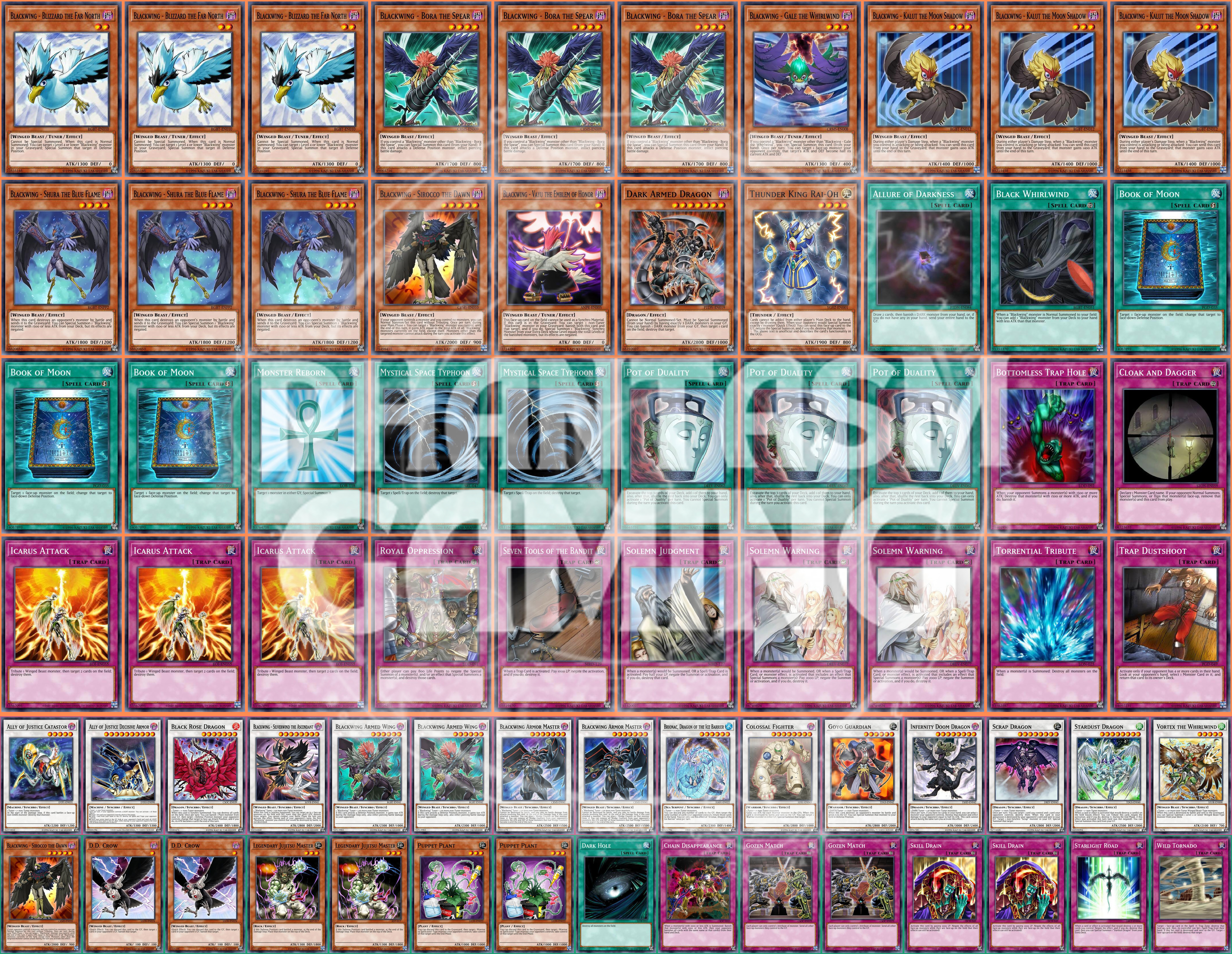 Mazo Blackwing Thunder King Blizzard Bora Kalut Armado WIng Yugioh - Imagen 1 de 1