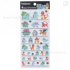 Japan Pokemon 4 Size Sticker - Eevee Friends