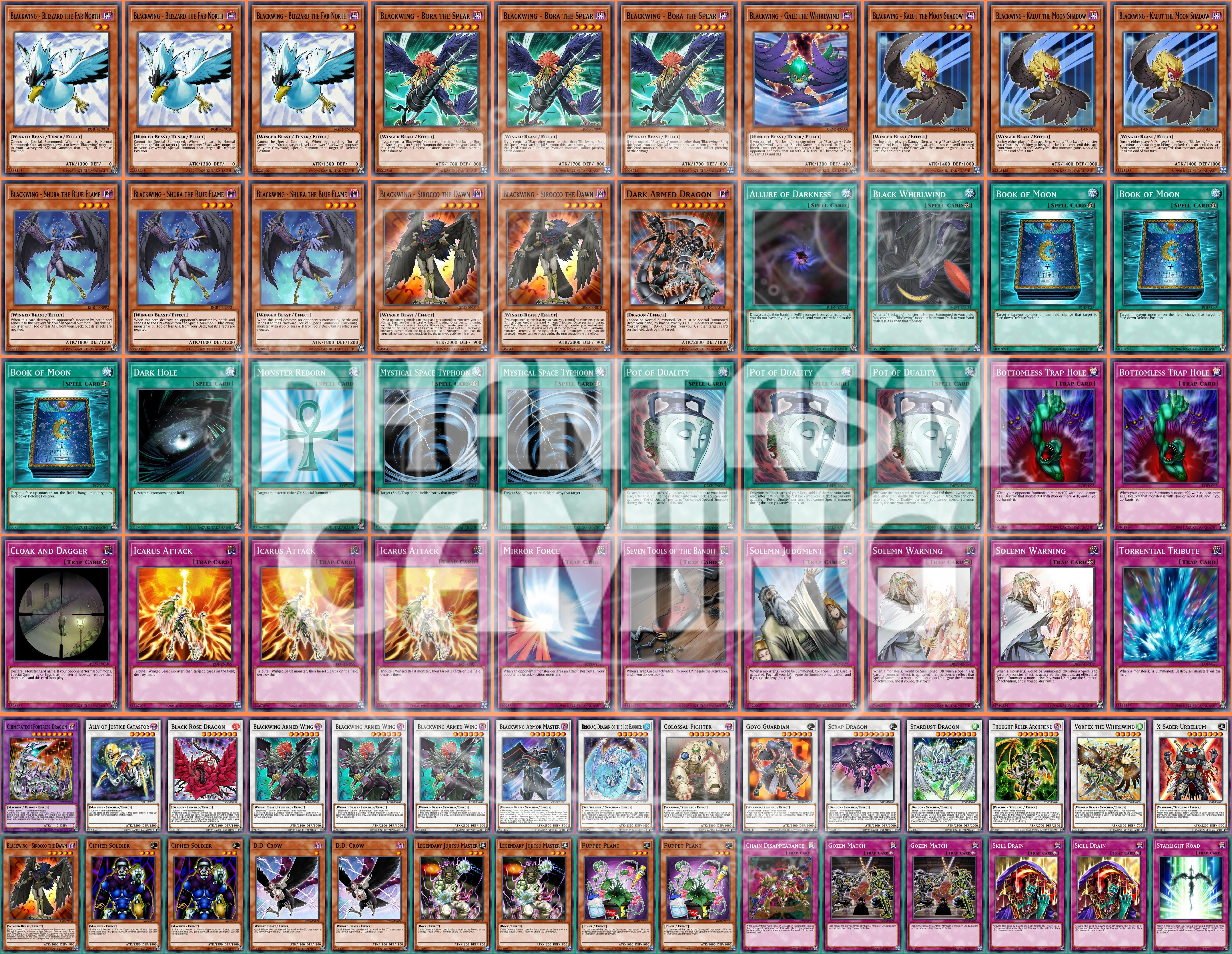 Blackwing Deck Armor Master Gozen Match Icarus Attack Gale Yugioh - Picture 1 of 1