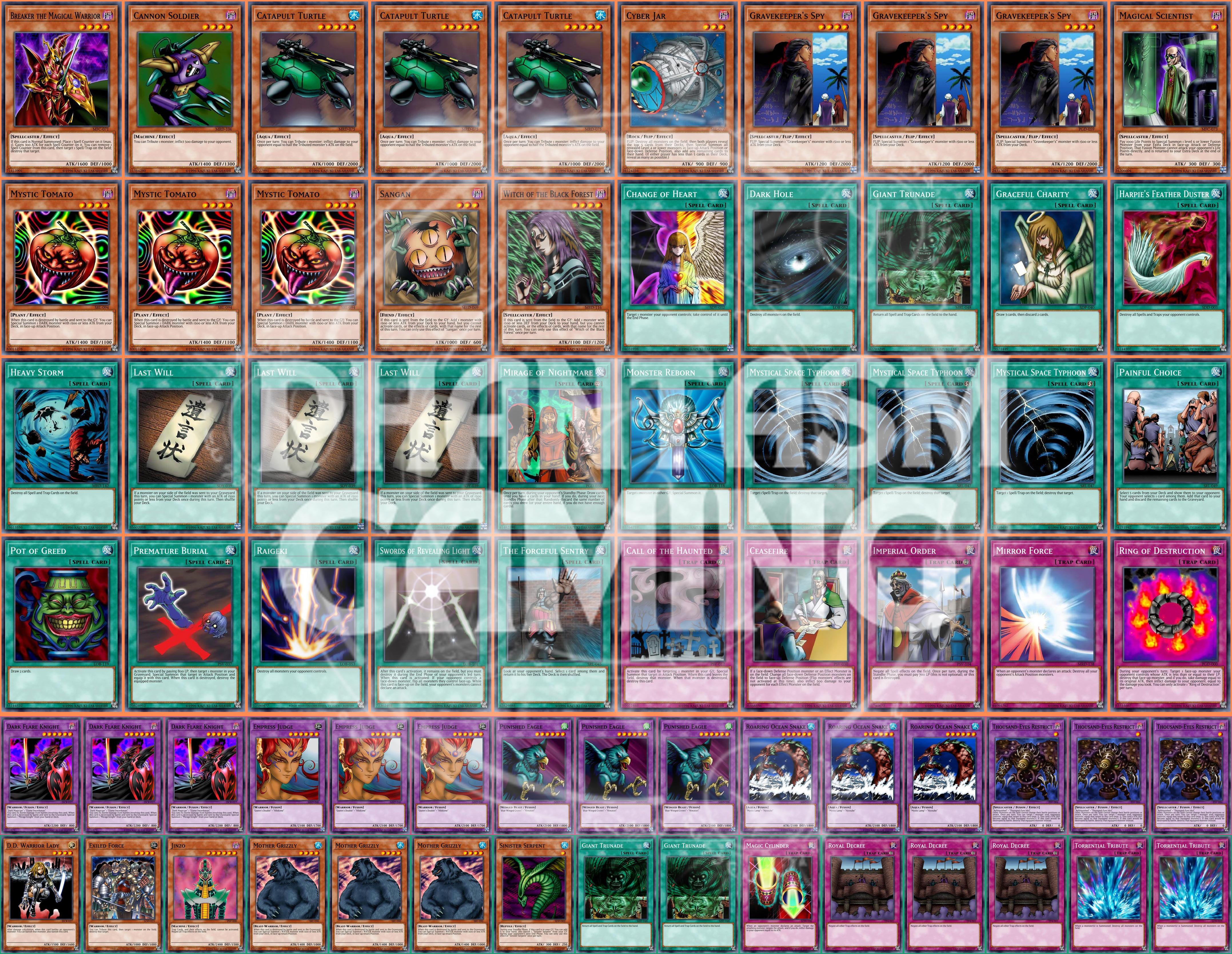 Scientist FTK Deck Catapult Turtle Magical Dark Flare Knight Jinzo Yugioh - Picture 1 of 1