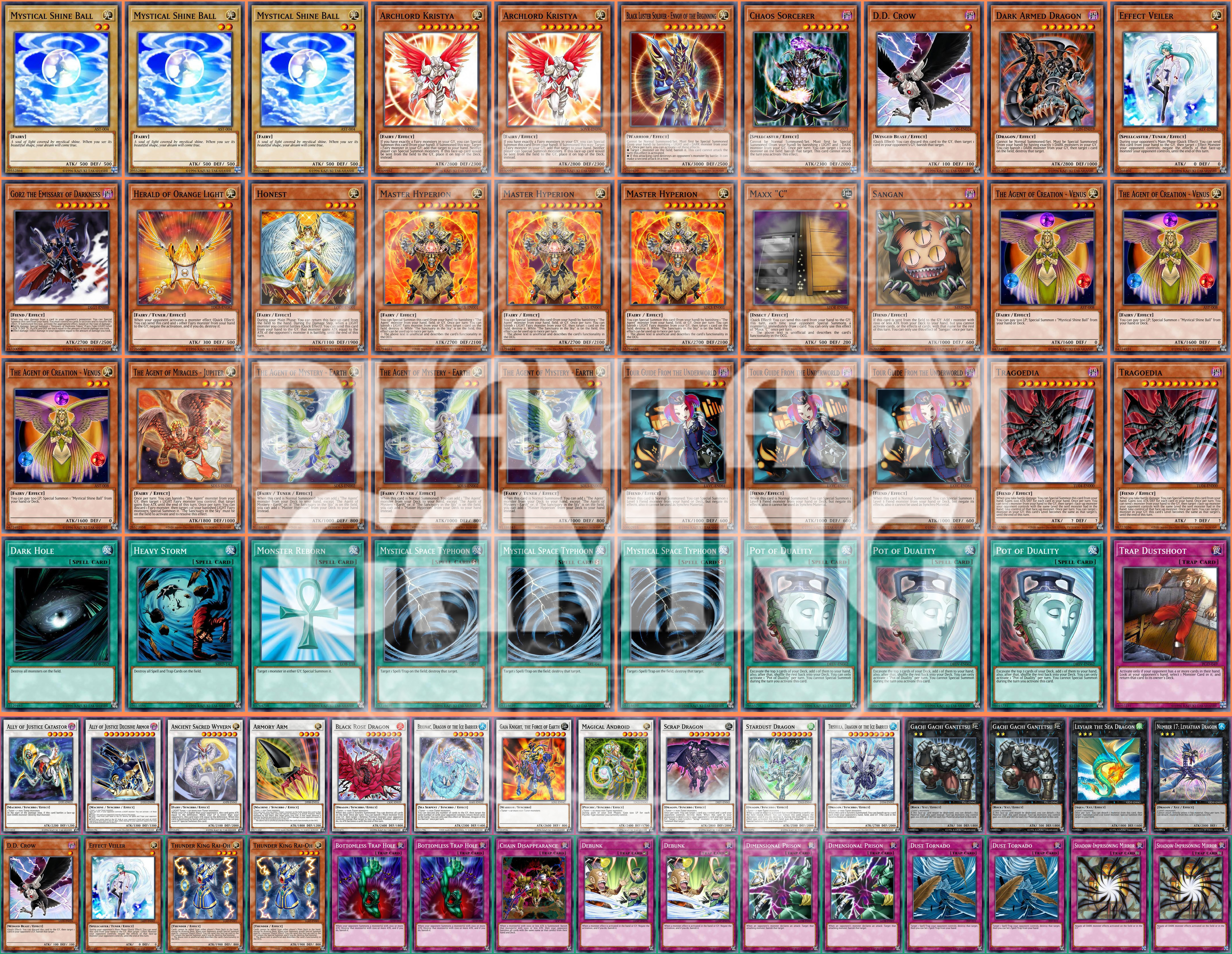 Agents Deck Maxx "C" Tour Guide Dark Armed Honest Leviair Yugioh