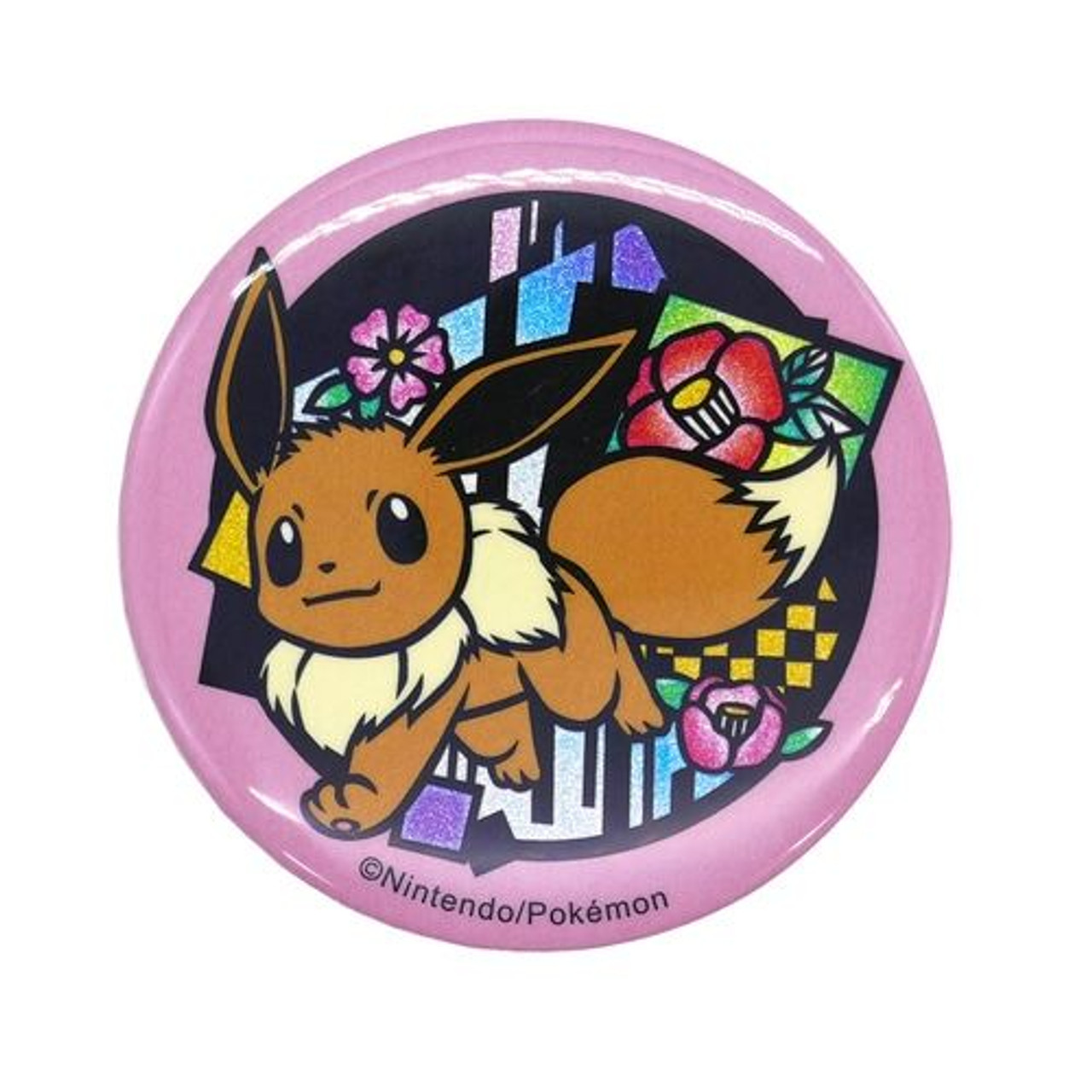 Pokemon Glitter Tin Badge Eevee