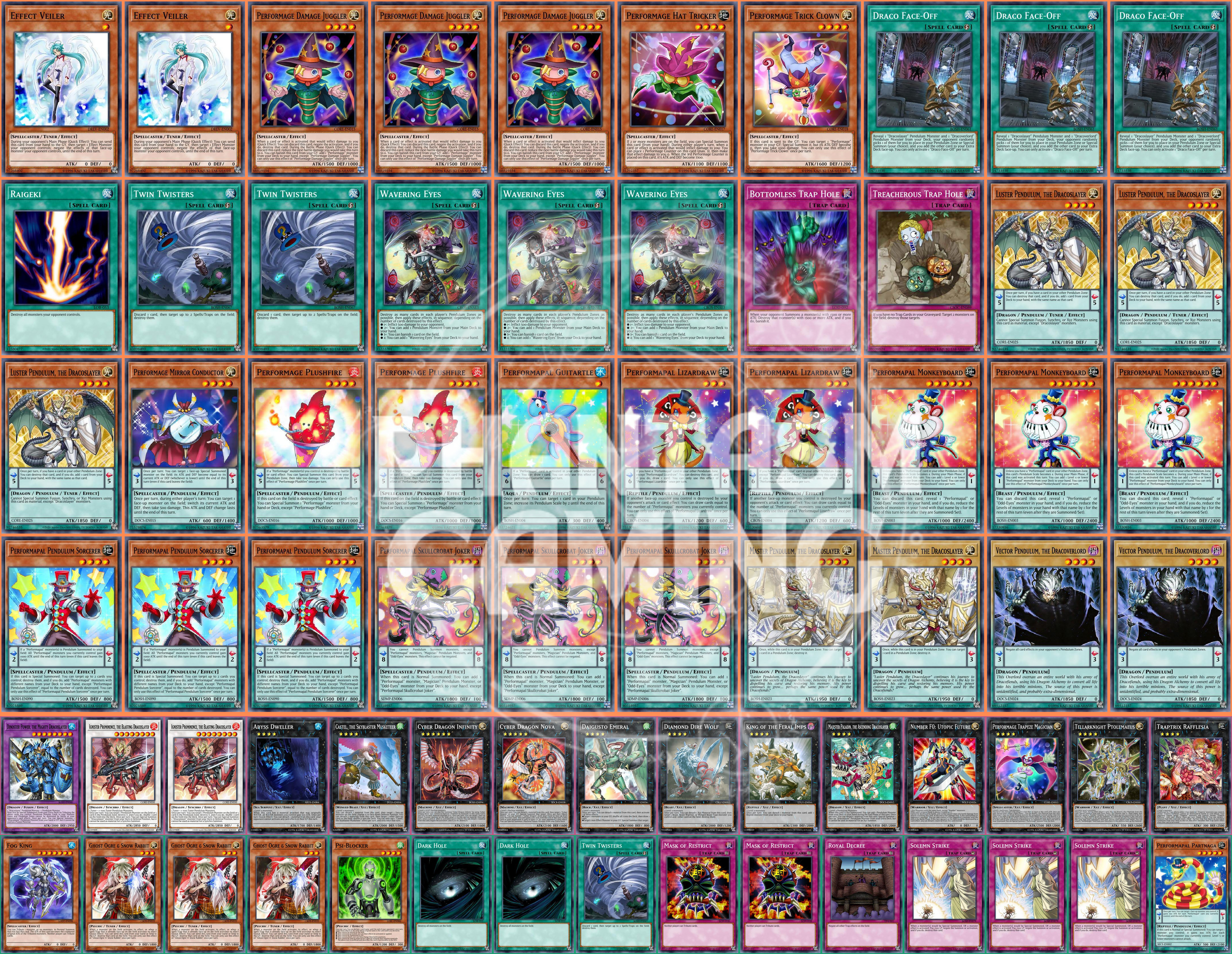 Performage Performapal Deck Luster Pendulum Cyber Dragon Yugioh - Picture 1 of 1