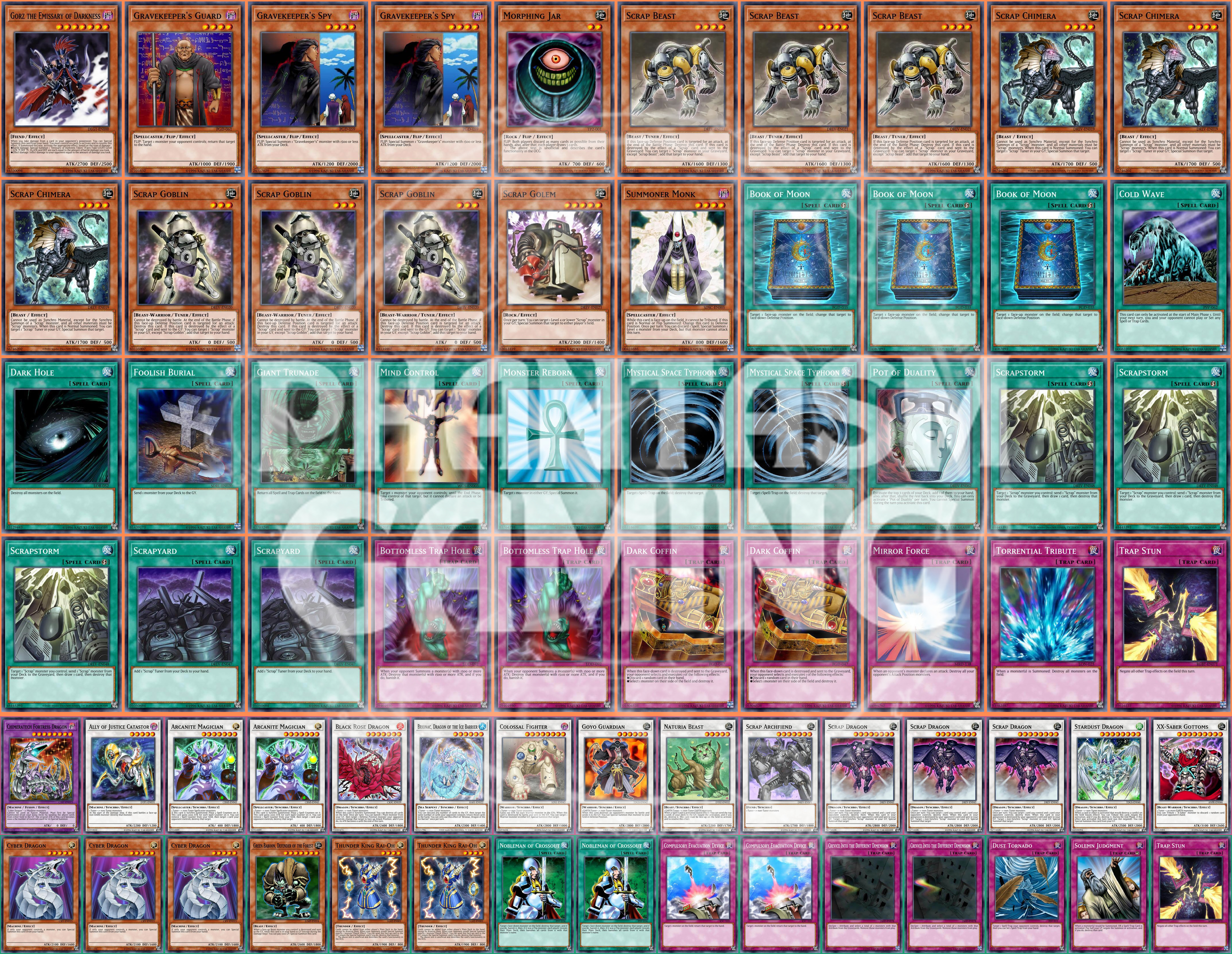 Scrap Deck Beast Chimera Goblin Golem Thunder King Dragon Yugioh